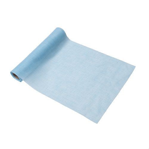 Chemin de table mousseline bleu ciel deco