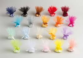 Tulles à dragées cristal - Aqua - Lot de 10