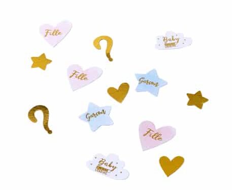 Confettis decoration gender reveal fill
