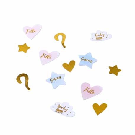 Confettis decoration gender reveal fill