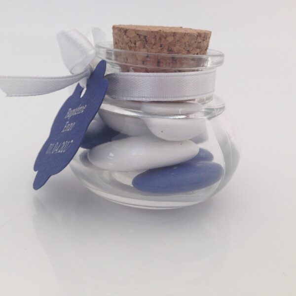 Contenant dragees en verre rond