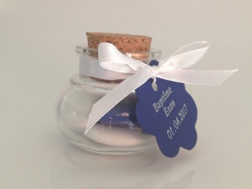 Contenant dragees en verre rond