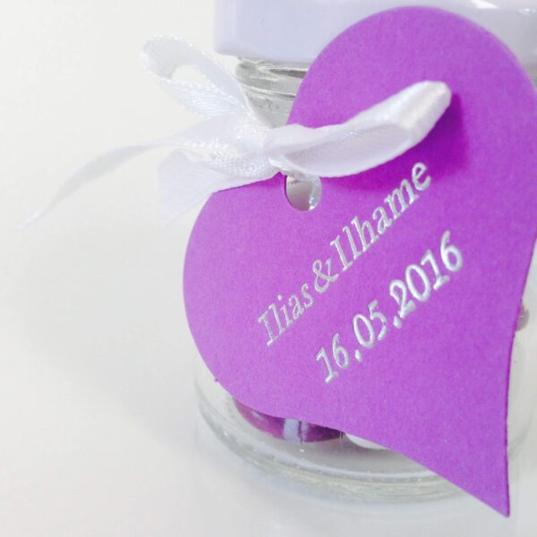 Pot à dragées en verre avec bouchon métal blanc