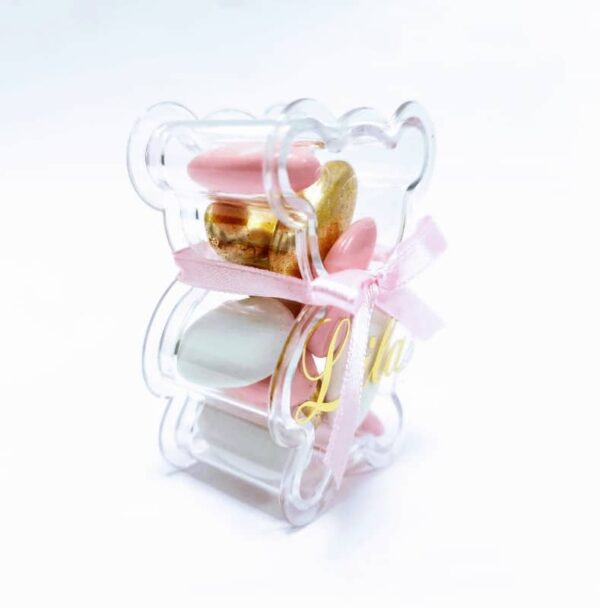 Contenant dragees ourson plexi