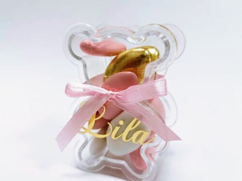 Contenant dragees ourson plexi