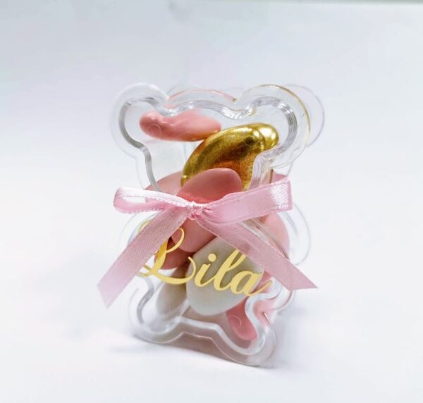 Contenant dragees ourson plexi