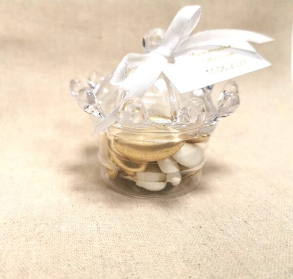 Contenant à dragées Couronne - Plexi