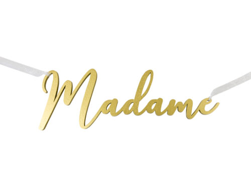 décoration de chaise mariage madame or