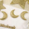 stickers croissant de lune pailleté or Eid