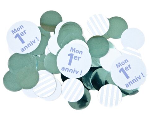 confettis de table anniv bleu