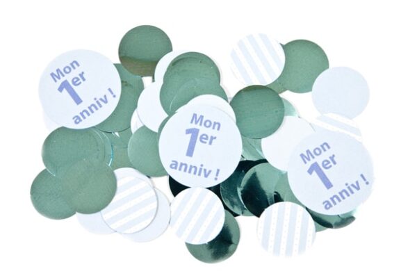 confettis de table anniv bleu