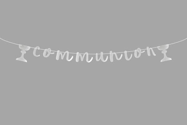 Guirlande communion Argent avec calice