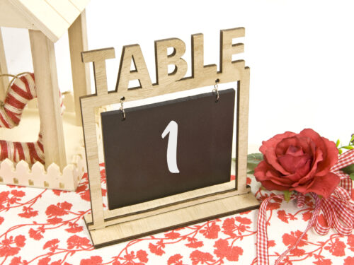 marque table en bois mariage