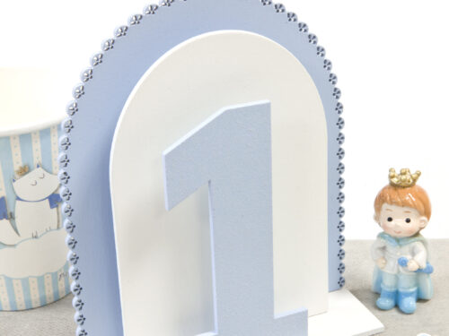 centre de table anniversaire 1 an bleu