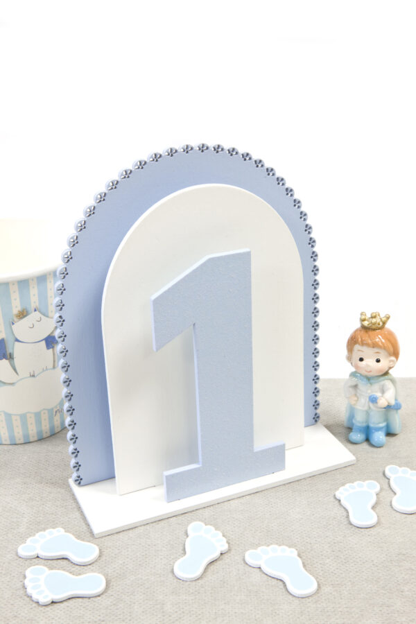 centre de table anniversaire 1 an bleu