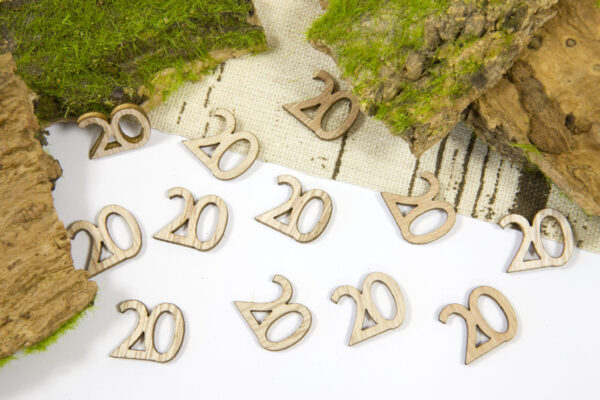 confettis de table anniversaire chiffre 20