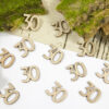 confettis de table anniversaire en bois chiffre 30