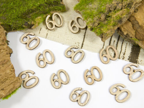 confettis de table anniversaire en bois 60 ans