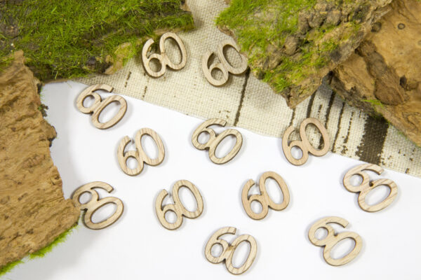 confettis de table anniversaire en bois 60 ans