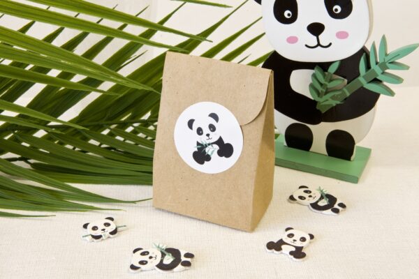 stickers panda lot de 12