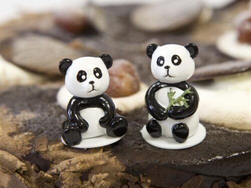 Décor de gâteau Panda Résine