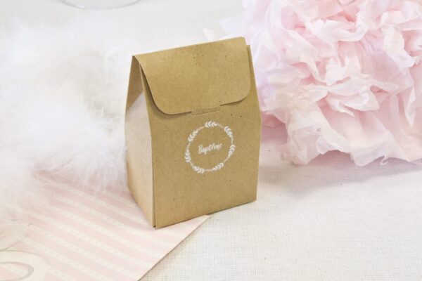 Etiquettes autocollantes "baptême" blanc