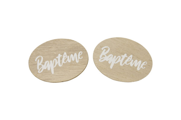 confettis de table en bois baptême