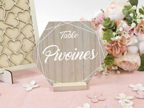 deco de table hexagonale pour menu