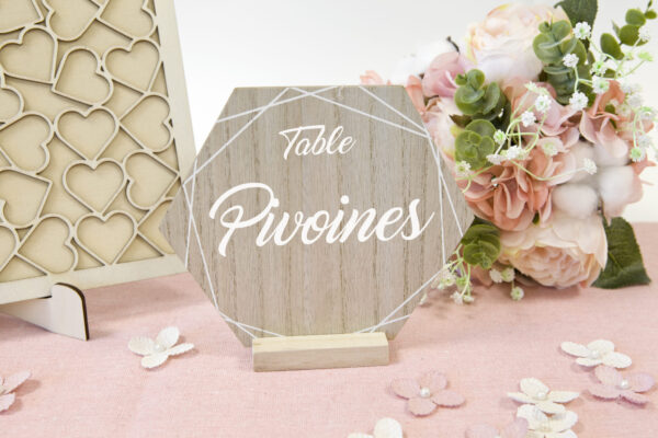 deco de table hexagonale pour menu