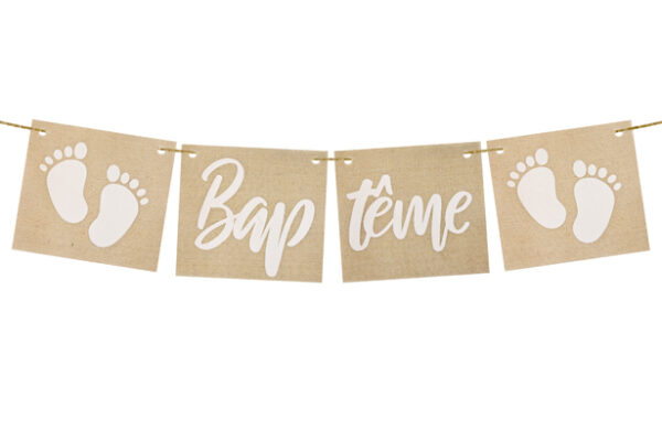 guirlande baptême petis pieds