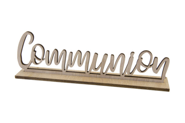 centre de table en bois communion