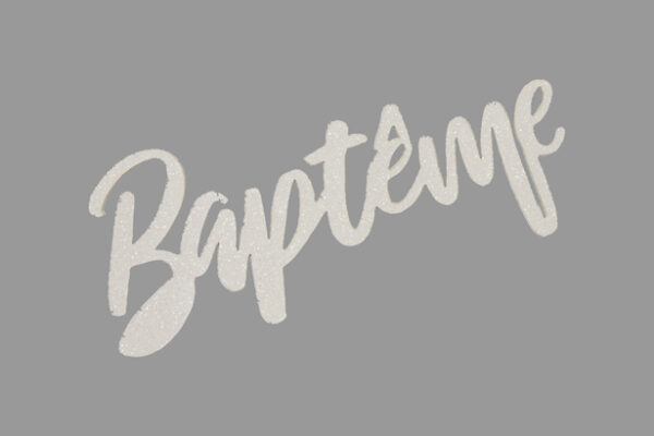 décoration de table baptême blanc