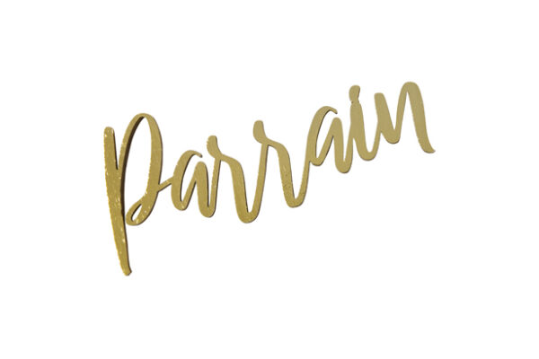 Décoration de table - Parrain - Bois doré