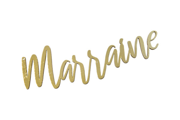 Décoration de table - Marraine - Bois doré