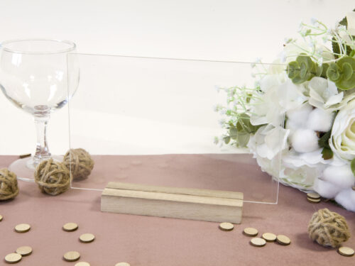 centre de table avec support bois