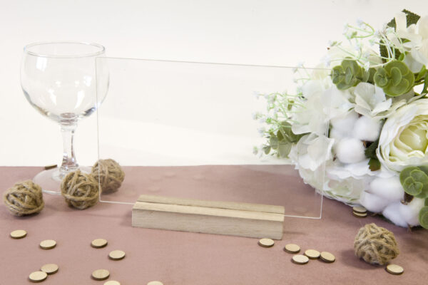 centre de table avec support bois