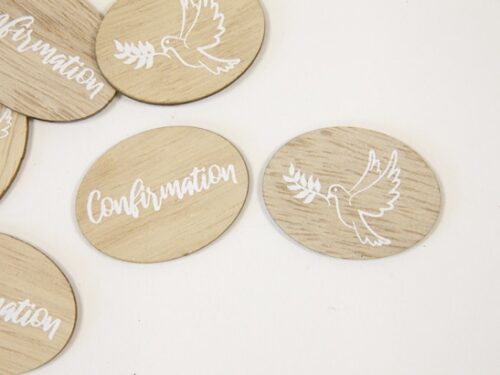 Confettis de Table - Confirmation - Lot de 6 - Bois
