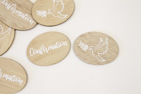 Confettis de Table - Confirmation - Lot de 6 - Bois
