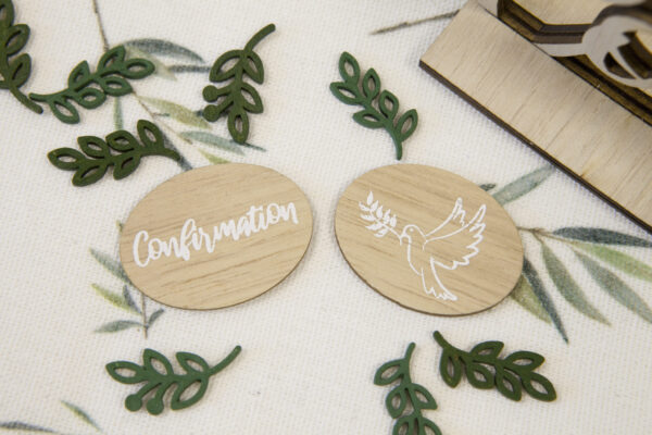 Confettis de Table - Confirmation - Lot de 6 - Bois