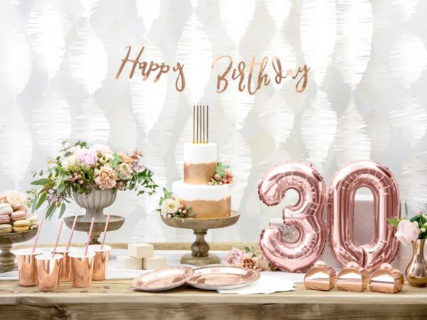 Deco anniversaire Rose Gold