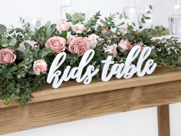 Déco de table enfant mariage