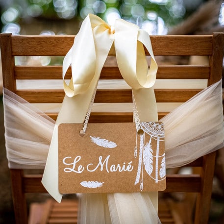 Decoration chaise mariés bohème le marié Decoration chaise mariés bohème le marié