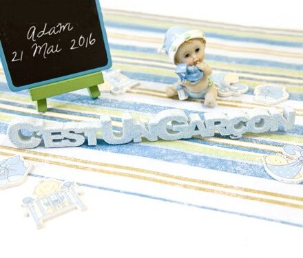 decoration table baby shower garcon