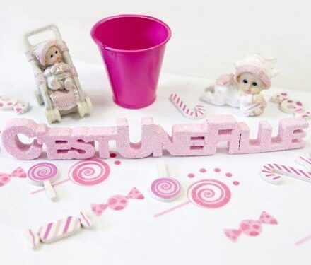 decoration table fille bapteme