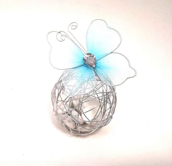 Deco Papillon dragees bleu