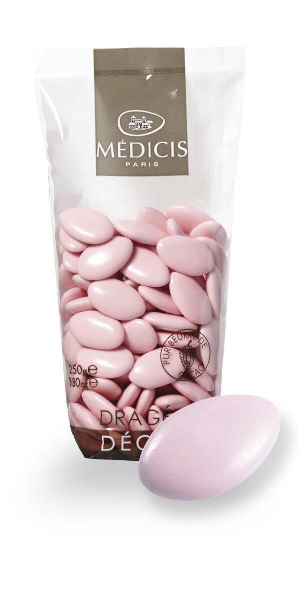 Dragées Médicis Chocolat - Laqué Rose - 250 g