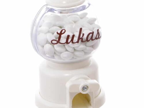 Distributeur de bonbns blanc dragees