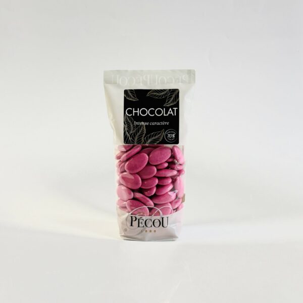 Dragée Chocolat Pécou - Grenadine - 250g rose fuchsia