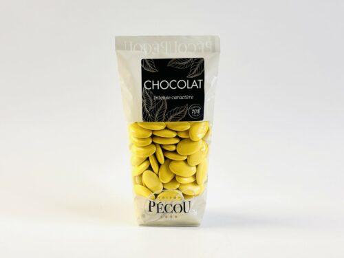Dragée Chocolat Pécou – Jaune Soleil – 250g Dragée Chocolat Pécou - Jaune Soleil - 250g