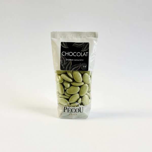 Dragée Chocolat Pécou - Vert Amande - 250g